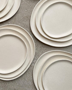 Mix & Match plates, textured white
